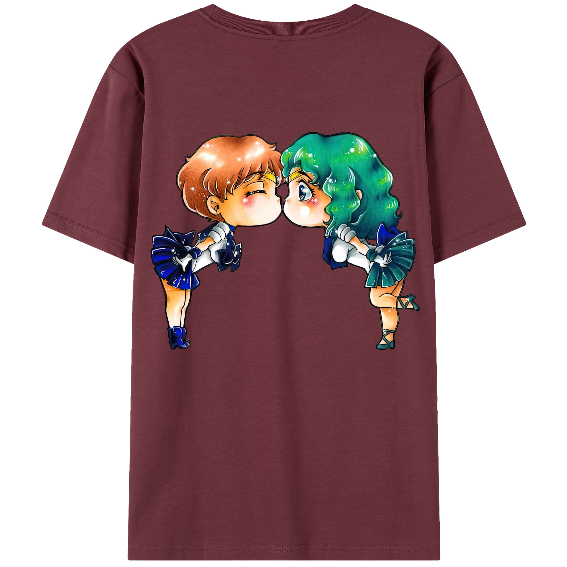 （画像用） 美少女戦士セーラームーン 天王はるか Sailor Moon Tenoh Haruka 綿100％半袖Tシャツ（背面プリント）